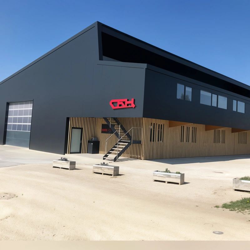 Bâtiment de CRH Sàrl à Saint-Aubin fait entièrement par CRH